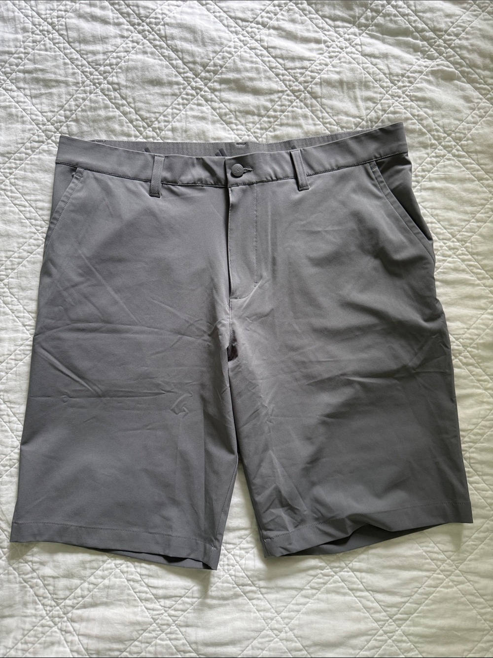 Men’s Adidas light gray utility shorts